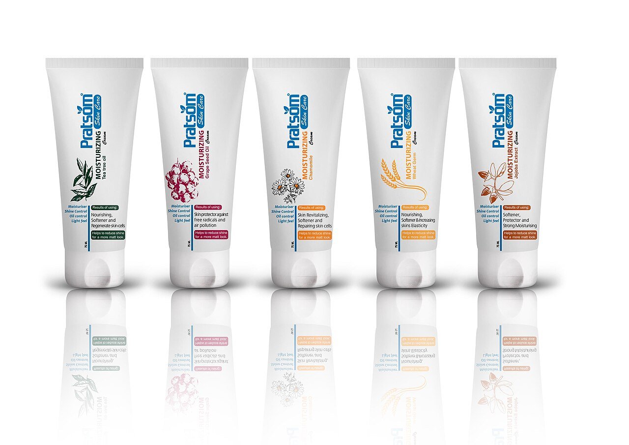 Creams and moisturizers in jars